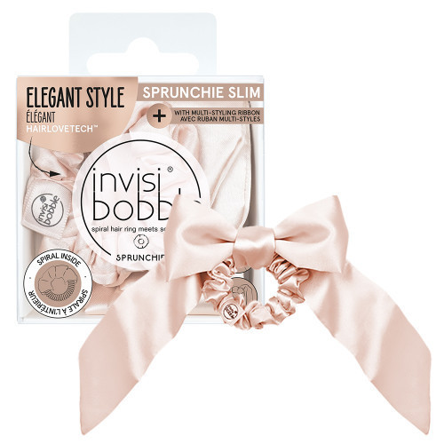 Invisibobble Sprunchie Slim + Multi-Styling Ribbon (Ballerina Bow)