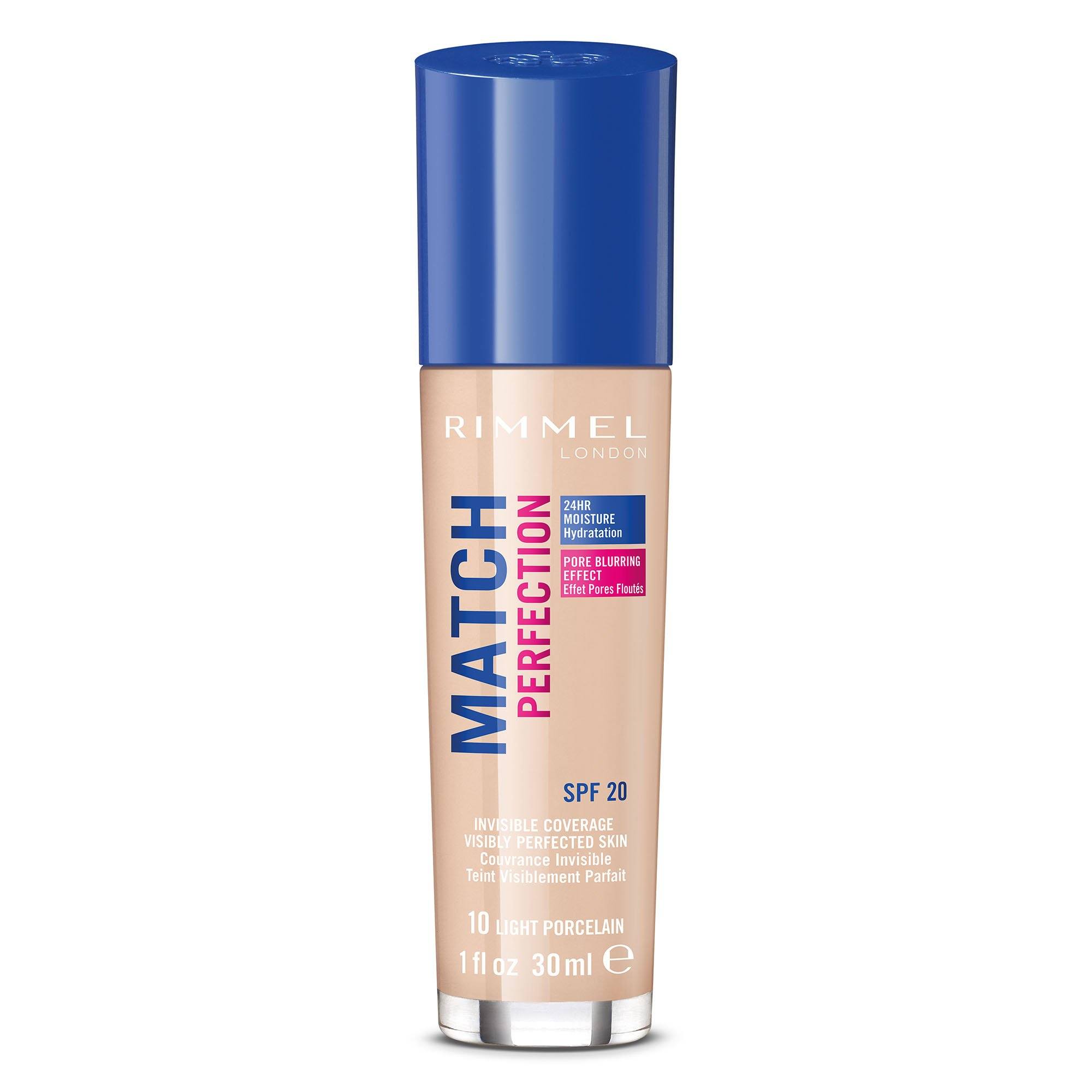 Rimmel London Match Perfection SPF20 30ml (010 Light Porcelain)